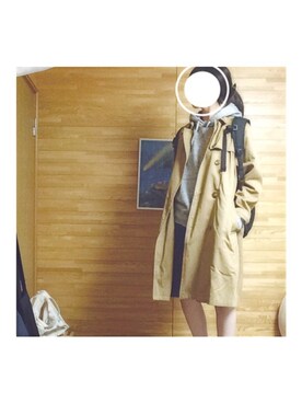 「w closet」｜「アイテム（トレンチコート）」を使った、moiさん（レディース・162cm）の秋コーディネート