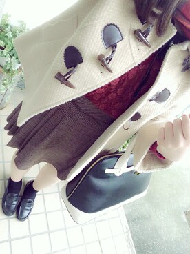 「axes femme（アクシーズファム）のアイテム（ダッフルコート）」を使った、ＬＩＳＡさん（レディース・156cm）の秋コーディネート