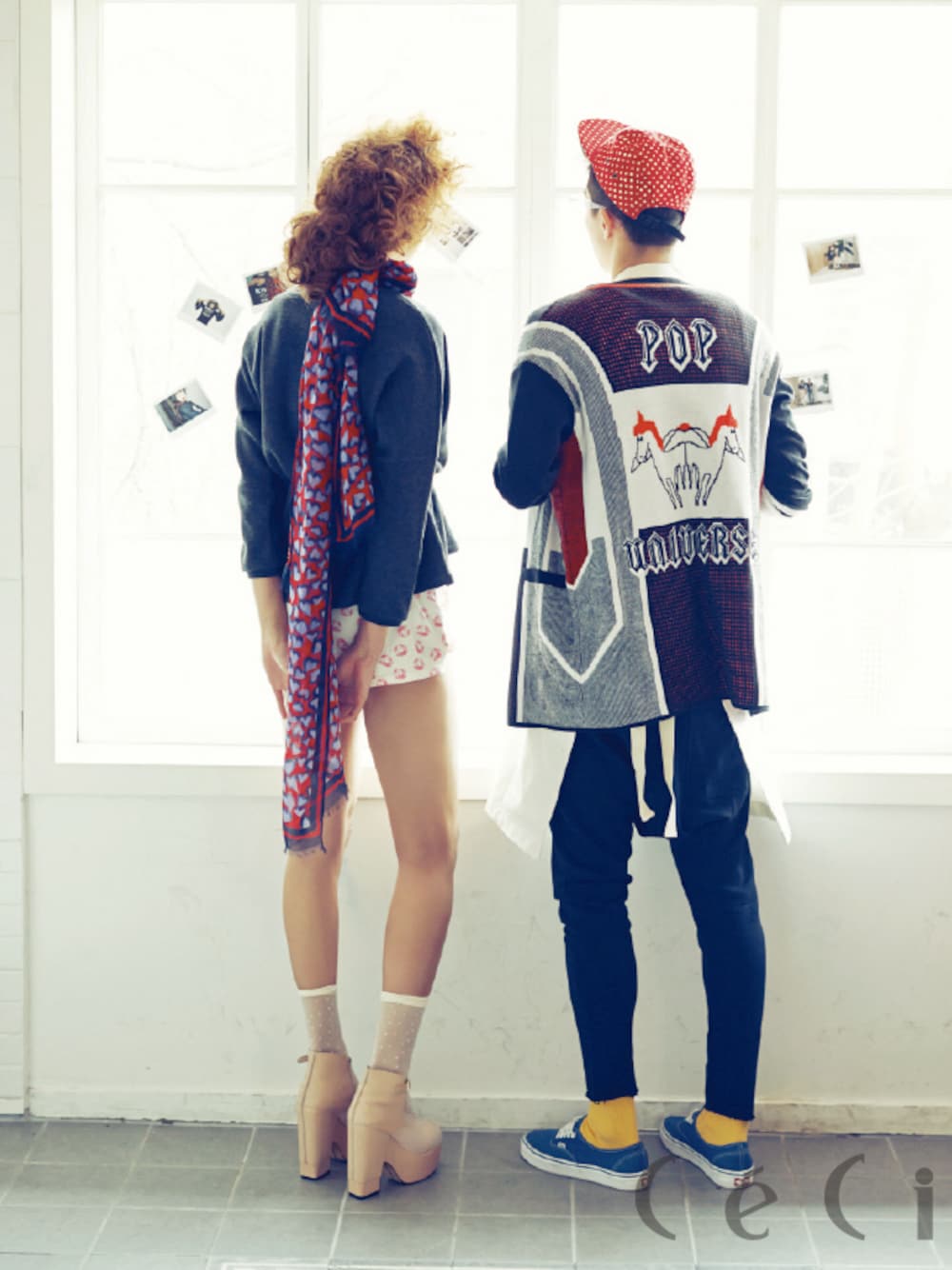 「ピンク、ショートパンツ、スカーフ、flatapartment、 パンプス、 シューズ、shoes、FLAT APARTMENT、 フラットアパートメント、플랫아파트먼트」｜「FLAT APARTMENTのFLAT APARTMENT x SUECOMMA BONNIE （パンプス、ピンク系）」を使った、FLATAPARTMENTさん（レディース・173cm）の夏コーディネートの1枚目の写真