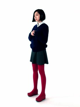 「red」｜「アイテム（ブーティ）」を使った、FLATAPARTMENTさん（レディース・168cm）の夏コーディネート