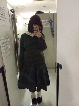 「バレンタインデートスタイル」｜「アイテム（その他シューズ）」を使った、miyukiさん（レディース・153cm）の冬コーディネート