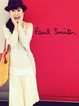「Paul Smith（ポールスミス）のアイテム（その他）」を使った、Pinkoさん（レディース・156cm）の冬コーディネート