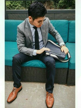 「アイテム（メッセンジャーバッグ、ブルー系）」を使った、jstperryさん（メンズ・178cm）の夏コーディネート