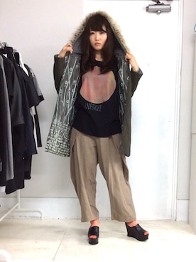 「アイテム（ダウンジャケット/コート、その他）」を使った、SONARさん（レディース・163cm）の冬コーディネート