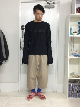 「SHUTTLE（シャトル）のアイテム」を使った、SONARさん（メンズ・181cm）の春コーディネート