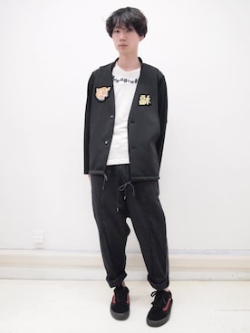 「elephant TRIBAL fabrics（エレファントトライバルファブリックス）のアイテム（その他アウター）」を使った、SONARさん（メンズ・170cm）の春コーディネート