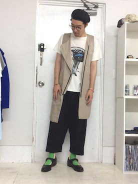 「SHUTTLE（シャトル）のアイテム」を使った、SONARさん（メンズ・180cm）の夏コーディネート