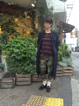 「迷彩パンツ」｜yumiさん（レディース・159cm・30代）の秋コーディネート