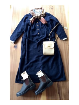 「アイテム（ワンピース/ドレス）」を使った、yumiさん（レディース・159cm・30代）の冬コーディネート