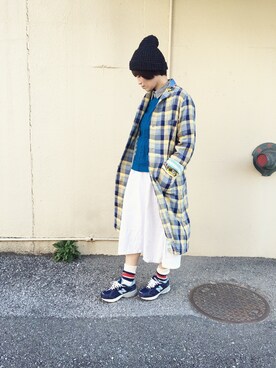 「アイテム（チェスターコート）」を使った、yumiさん（レディース・159cm・30代）の春コーディネート