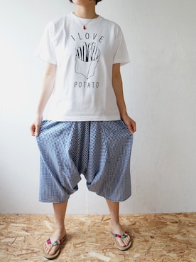 「weac.（ウィークス）のアイテム」を使った、yumiさん（レディース・159cm）の夏コーディネート