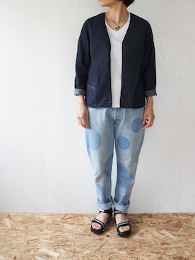 「YOUSED（ユーズド）のアイテム」を使った、yumiさん（レディース・159cm）の夏コーディネート