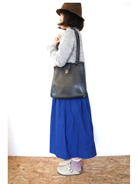 「アイテム（ソックス/靴下）」を使った、yumiさん（レディース・159cm・30代）の秋コーディネート