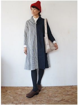 「アイテム（ワンピース/ドレス）」を使った、yumiさん（レディース・159cm・30代）の秋コーディネート