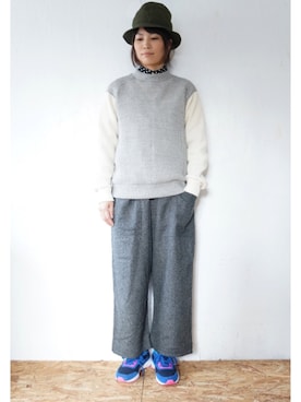 「Jackman（ジャックマン）のアイテム」を使った、yumiさん（レディース・159cm）の冬コーディネート