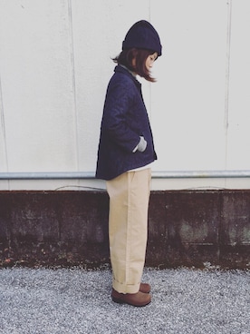 「アイテム（ニットキャップ/ビーニー）」を使った、yumiさん（レディース・159cm・30代）の冬コーディネート