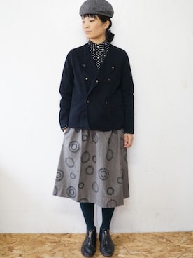 「アイテム（ブーティ）」を使った、yumiさん（レディース・159cm）の冬コーディネート