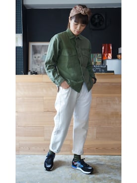 「アイテム（ヘアアクセサリー）」を使った、yumiさん（レディース・159cm）の夏コーディネート