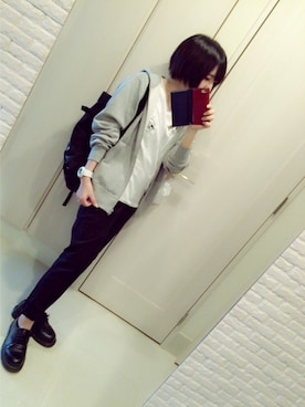 「OZOC（オゾック）のアイテム（スラックス）」を使った、みるさん（レディース・154cm）の夏コーディネート