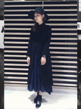 「initial（イニシャル）のアイテム（ダウンジャケット/コート）」を使った、yakashum1231さん（レディース・166cm）の秋コーディネート