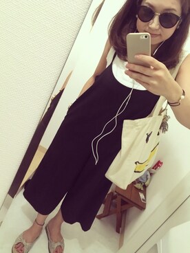 「MAISON SCOTCH（メゾンスコッチ）のアイテム（バッグ）」を使った、おかなさん（レディース・158cm）の夏コーディネート