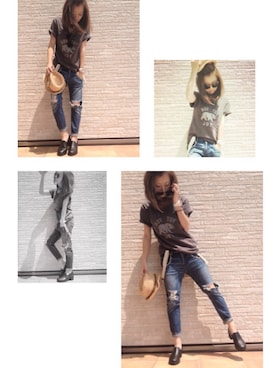 「Ungrid（アングリッド）のアイテム（サスペンダー）」を使った、wasabiさん（レディース・162cm）の春コーディネート