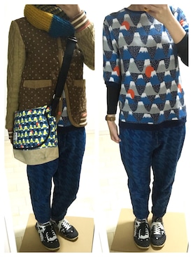 「marble sud（マーブルシュッド）のアイテム（トップス）」を使った、わさびさん（レディース・156cm）の冬コーディネート