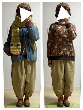 「mercibeaucoup,（メルシーボークー）のアイテム（ブルゾン）」を使った、わさびさん（レディース・156cm）の秋コーディネート