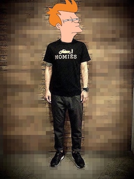 「double dog（ダブルドッグ）のアイテム（パンツ）」を使った、paulc さん（メンズ・184cm）の冬コーディネート