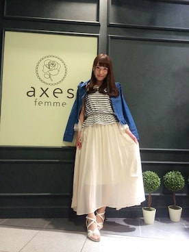axes femmeさん（レディース・160cm）の春コーディネート