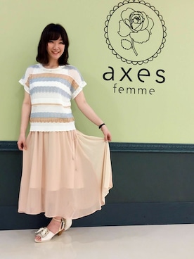 axes femmeさん（レディース・160cm）の春コーディネート