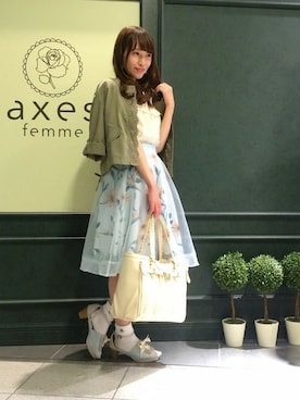 花柄オーガンジースカートを使った人気ファッションコーディネート Wear