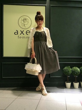 「axes femme（アクシーズファム）のアイテム（キャミソール）」を使った、axes femmeさん（レディース・160cm）の春コーディネート