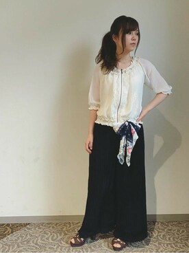 「axes femme（アクシーズファム）のアイテム（その他アウター）」を使った、axes femmeさん（レディース・160cm）の夏コーディネート