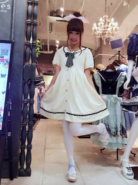「マリン」｜「アイテム（チュニック）」を使った、axes femmeさん（レディース・160cm）の夏コーディネート