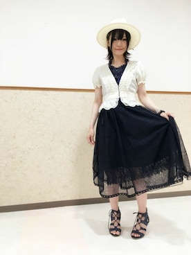 「axes femme（アクシーズファム）のアイテム（キャミソール）」を使った、axes femmeさん（レディース・160cm）の夏コーディネート