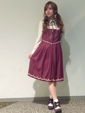 Axes Femme アクシーズファム の アンティーク刺繍入りワンピース ワンピース Wear
