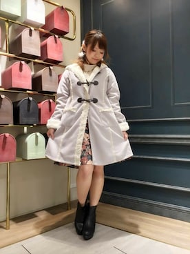 「axes femme（アクシーズファム）のアイテム（ダッフルコート）」を使った、axes femmeさん（レディース・160cm）の秋コーディネート