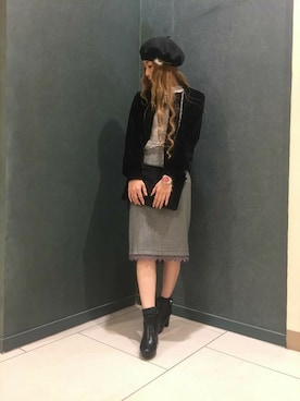 「axes femme（アクシーズファム）のアイテム（その他アウター）」を使った、axes femmeさん（レディース・160cm）の秋コーディネート