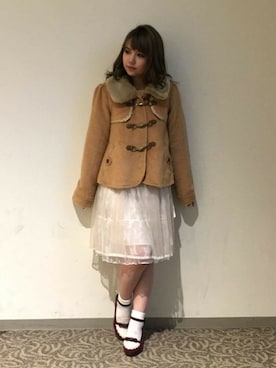 「axes femme（アクシーズファム）のアイテム（ダッフルコート）」を使った、axes femmeさん（レディース・158cm）の秋コーディネート