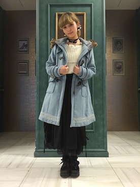 「axes femme（アクシーズファム）のアイテム（ダッフルコート）」を使った、axes femmeさん（レディース・160cm）の秋コーディネート