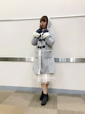 「axes femme（アクシーズファム）のアイテム（ダッフルコート）」を使った、axes femmeさん（レディース・157cm）の秋コーディネート