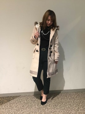 「axes femme（アクシーズファム）のアイテム（ダッフルコート）」を使った、axes femmeさん（レディース・160cm）の秋コーディネート