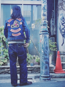 「デニムonデニム」｜「アイテム（デニムジャケット）」を使った、Renさん（メンズ・176cm）の冬コーディネート