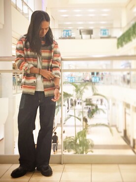 「schott（ショット）のSchott/ショット/13oz. JEANS MEDIUM FIT/13オンス　ジーンス　ミディアム　フィット（デニムパンツ）」を使った、Renさん（メンズ・176cm）の秋コーディネート