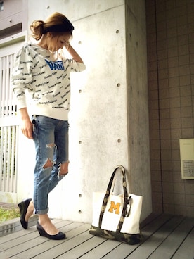 「Sunny C Sider（サニーシーサイダー）のアイテム」を使った、manaさん（レディース・156cm）の春コーディネート