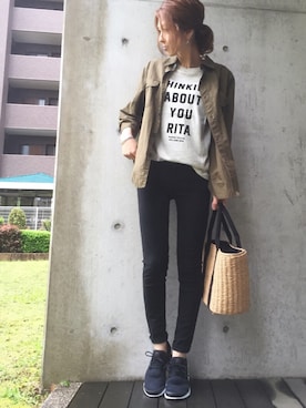 manaさん（レディース・156cm）の春コーディネート