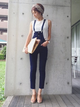 「ASPLUND（アスプルンド）のアイテム」を使った、manaさん（レディース・156cm）の夏コーディネート