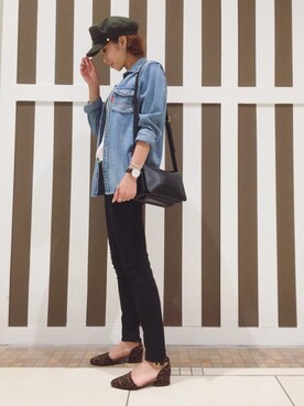 「passage mignon/flaneur（パサージュミニョンフラヌール）のアイテム（キャスケット）」を使った、manaさん（レディース・156cm）の秋コーディネート
