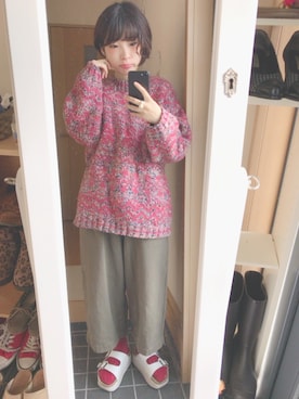 「ショート女子」｜「アイテム（ソックス/靴下）」を使った、も り み きさん（レディース・149cm）の秋コーディネート